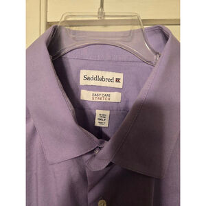 Lavendar Saddlebred Easy Care Stretch shirt, sz.19.5" neck, 37-38", 3 XLT